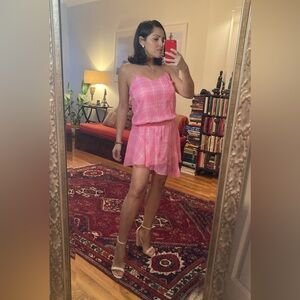 Amanda Uprichard, 💖 pink Plaid chiffon. Size small. Worn once.